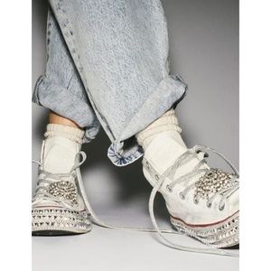 Free People × NAN-KU Cruise Studded Hi Top Sneakers